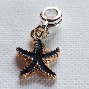 Charm. Silver and gold tone. NWOT.  Fits in Pandora snake chain Bracelet.
